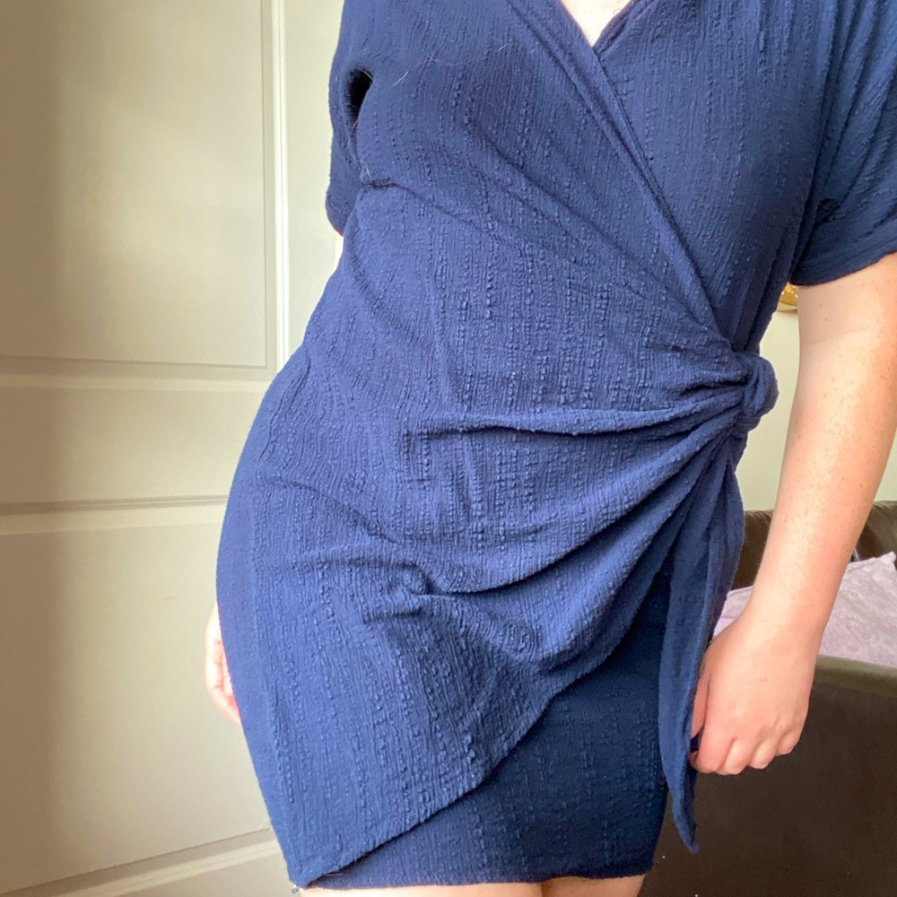 Navy Wrap Dress